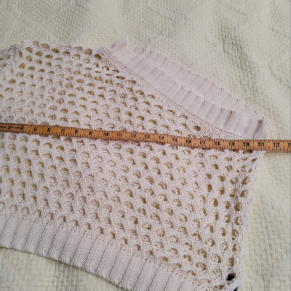 Maeve by the One-Shoulder Crochet Knit Sweater One Size - Picture 11 of 13